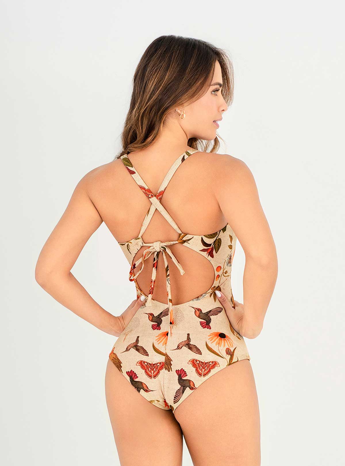 Vestido baño Entero copa fija y control abdomen 1359 Kolibri