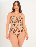 Vestido baño Entero copa realce Strapless y control abdomen 1360 Kolibri