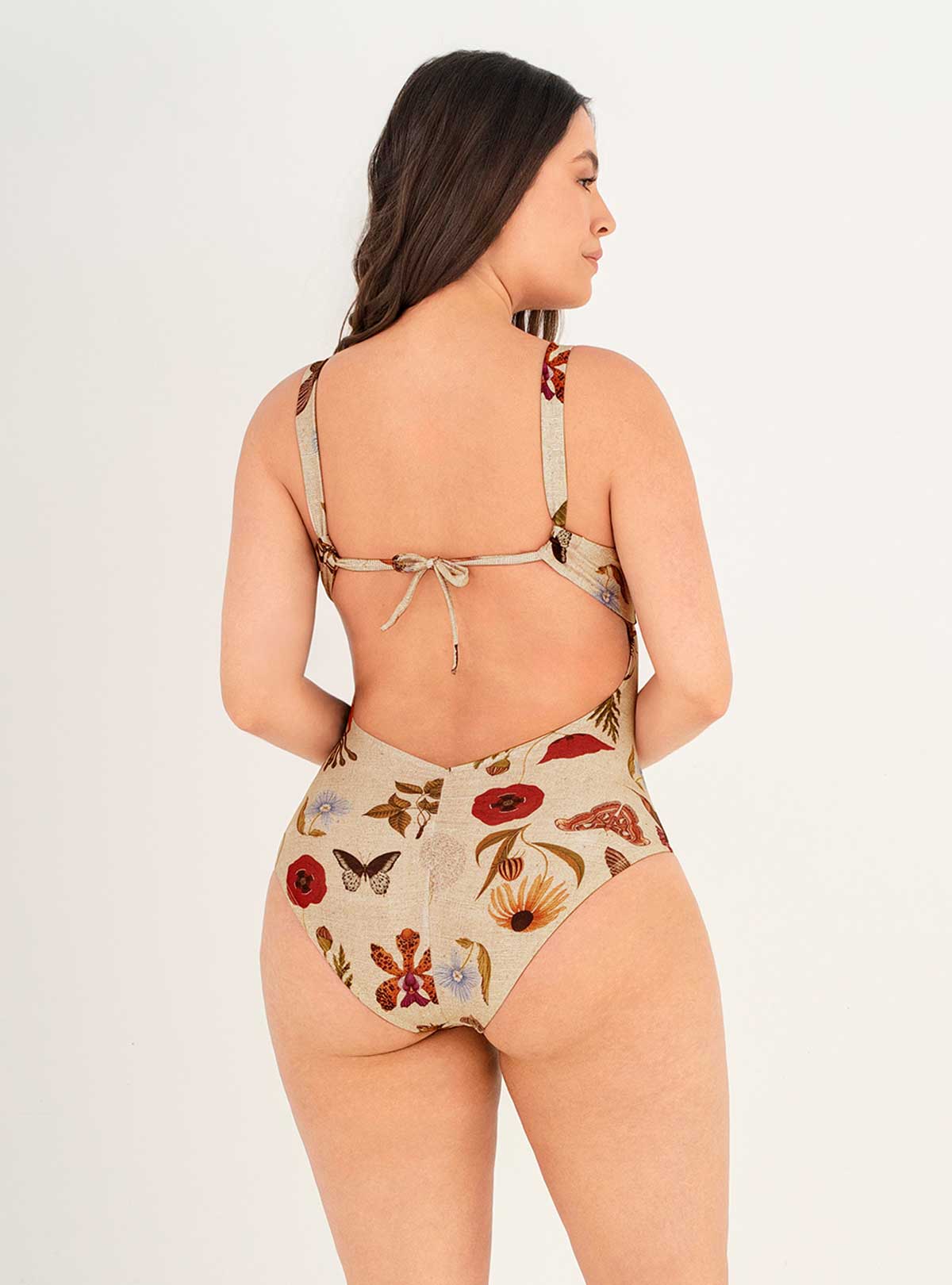 Vestido baño Entero copa realce Strapless y control abdomen 1360 Kolibri