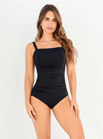 Entero 1361 Strapless Drapeado- Negro