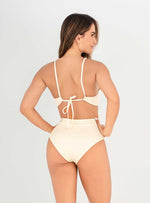 Vestido baño Trikini con copa Escote Vy control abdomen 1364 Perla
