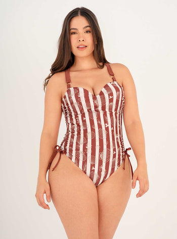 Vestido baño Entero-copa- Lateral Ajustable 1365 - Cardissa