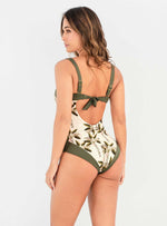 Vestido baño straple con copa realce y control abdomen 1370 Birbana