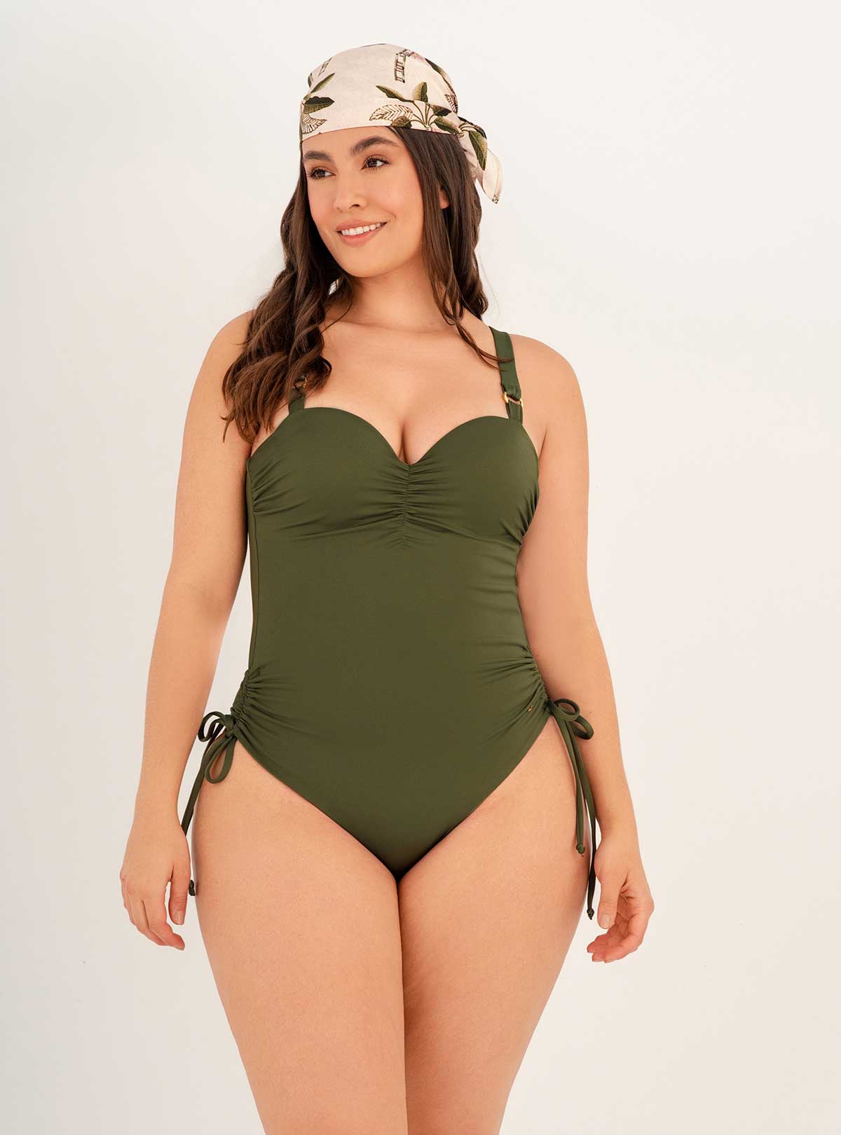 Vestido baño Entero copa realce y control abdomen 1374 Cipres