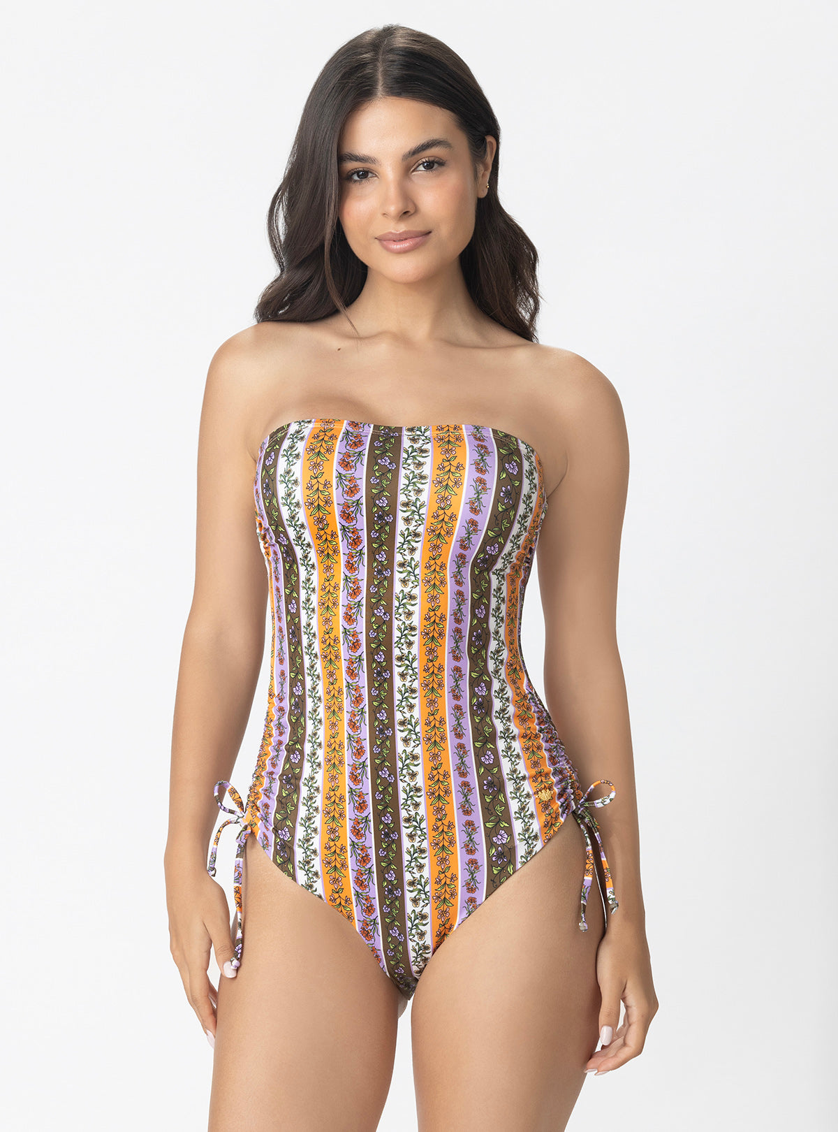 VESTIDO BAÑO ENTERO STRAPLESS COPA REALCE Y CONTROL ABDOMEN 1376 ORCHID