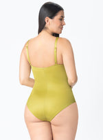 VESTIDO BAÑO ENTERO COPA FIJA CONTROL DE ABDOMEN 1378 PISTACHO