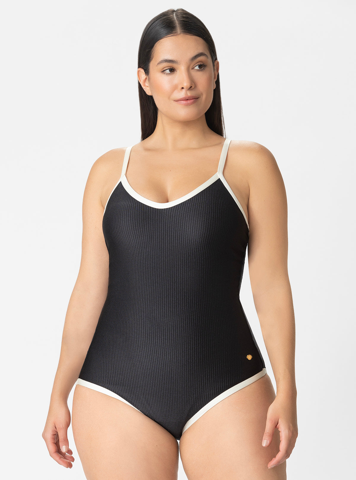 VESTIDO BAÑO COPA REALCE CON CONTROL ABDOMEN Y CINTURON 1379 NEGRO