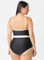 VESTIDO BAÑO COPA REALCE CON CONTROL ABDOMEN Y CINTURON 1379 NEGRO