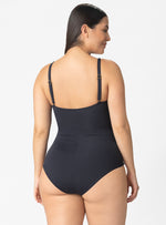 VESTIDO BAÑO ENTERO COPA FIJA Y CONTROL DE ABDOMEN 1381 NEGRO