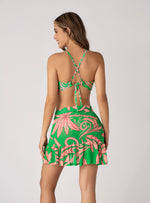 Pareo tipo falda corta con bolero en malla con elongación 942 Matuca