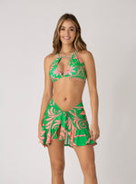 Pareo tipo falda corta con bolero en malla con elongación 942 Matuca