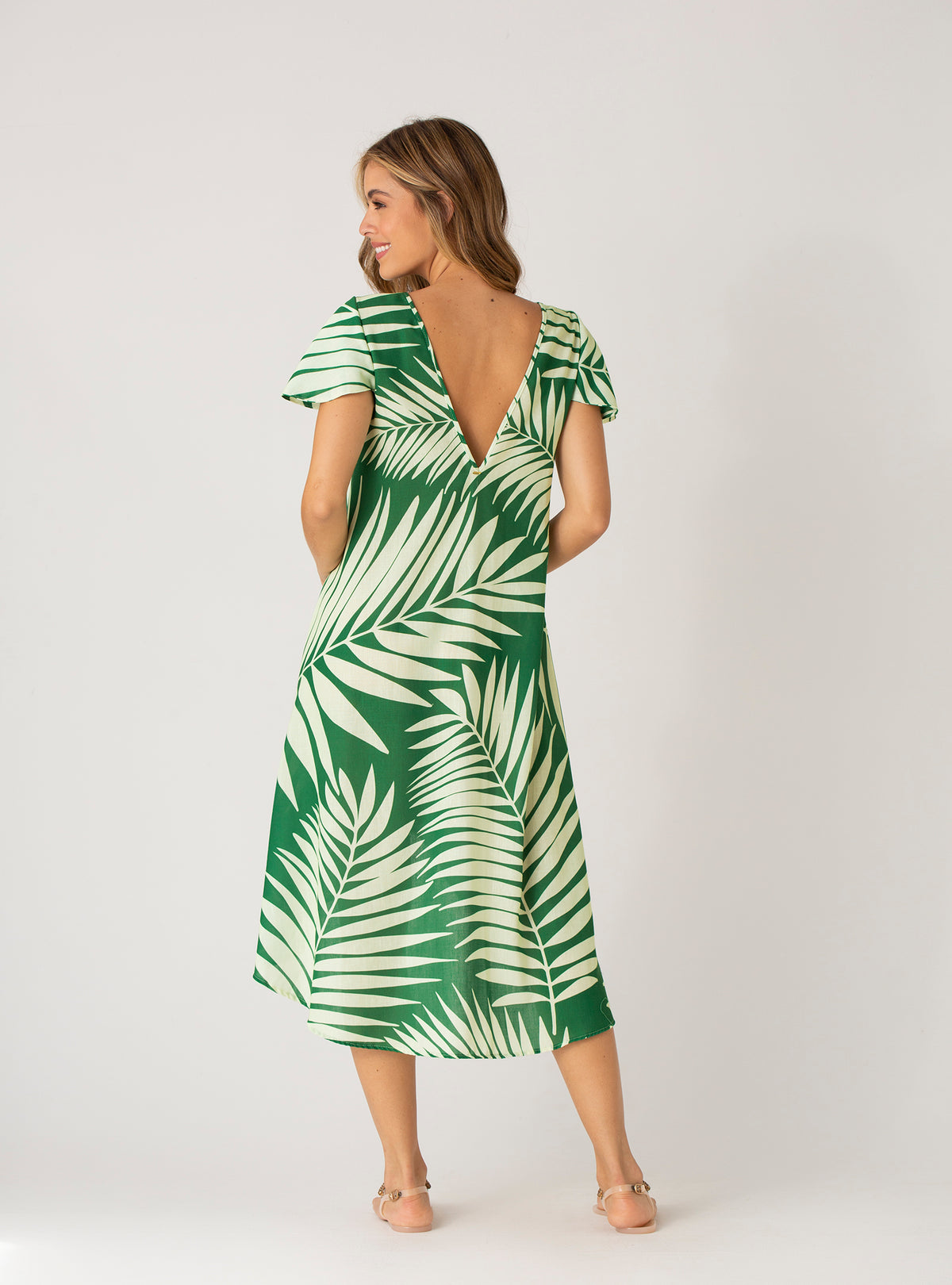 Vestido Largo. 953 Palma Verde