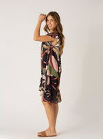 Vestido Largo Manga Corta en tela lino 958 Coco