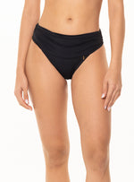 Panty Medio Alto con drapeado y control de abdomen 3672 negro