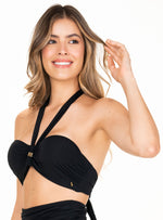 Copa Realce straplees con drapeados y cargaderas adicionales 7078 negro