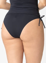 Panty Medio Alto drapeado con laterales ajustables 3732 Negro