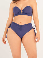 Panty Medio Alto drapeado con laterales ajustables 3732 Cobalto