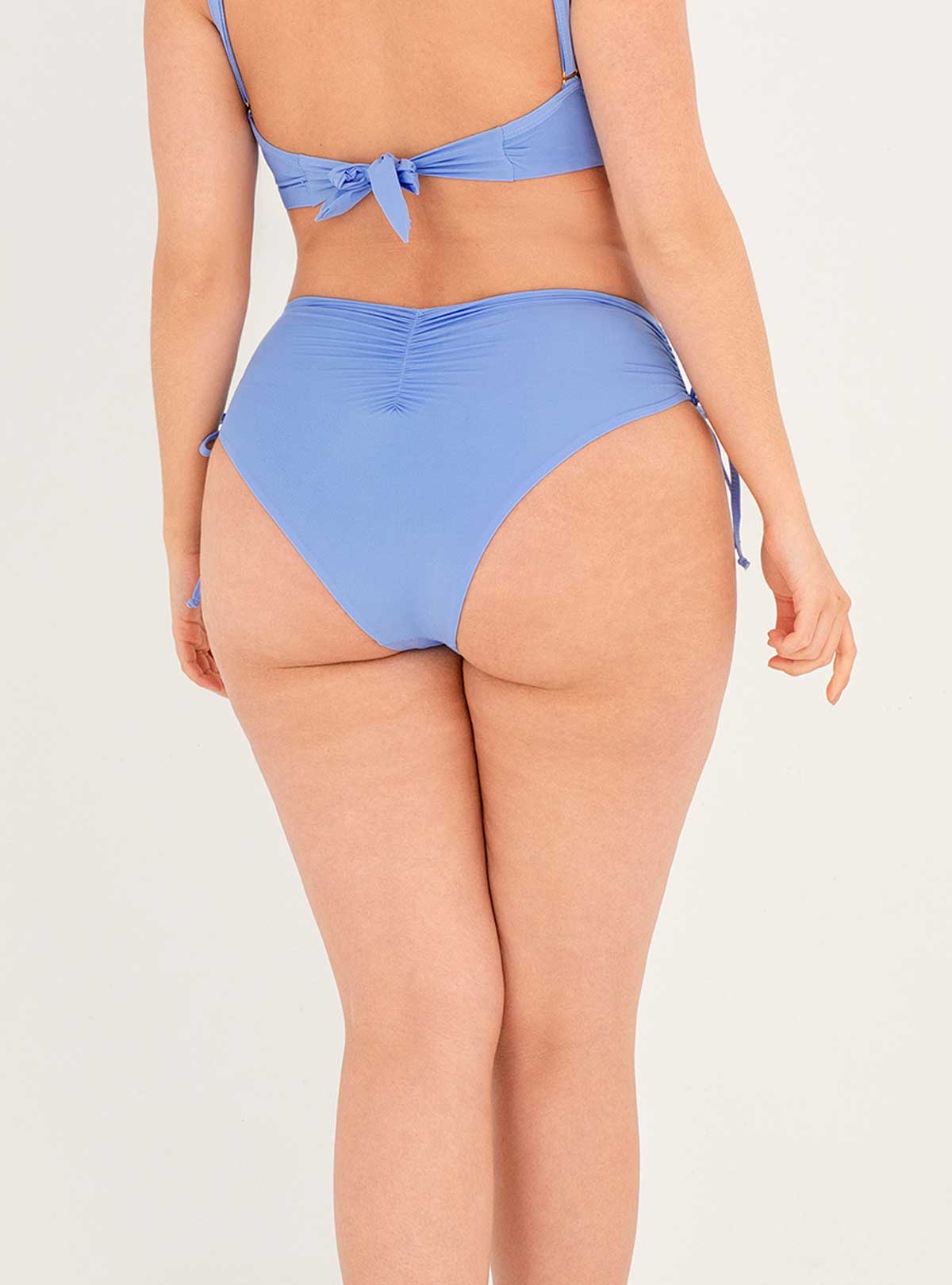 Panty Medio Alto drapeado con laterales ajustables 3732 Celeste