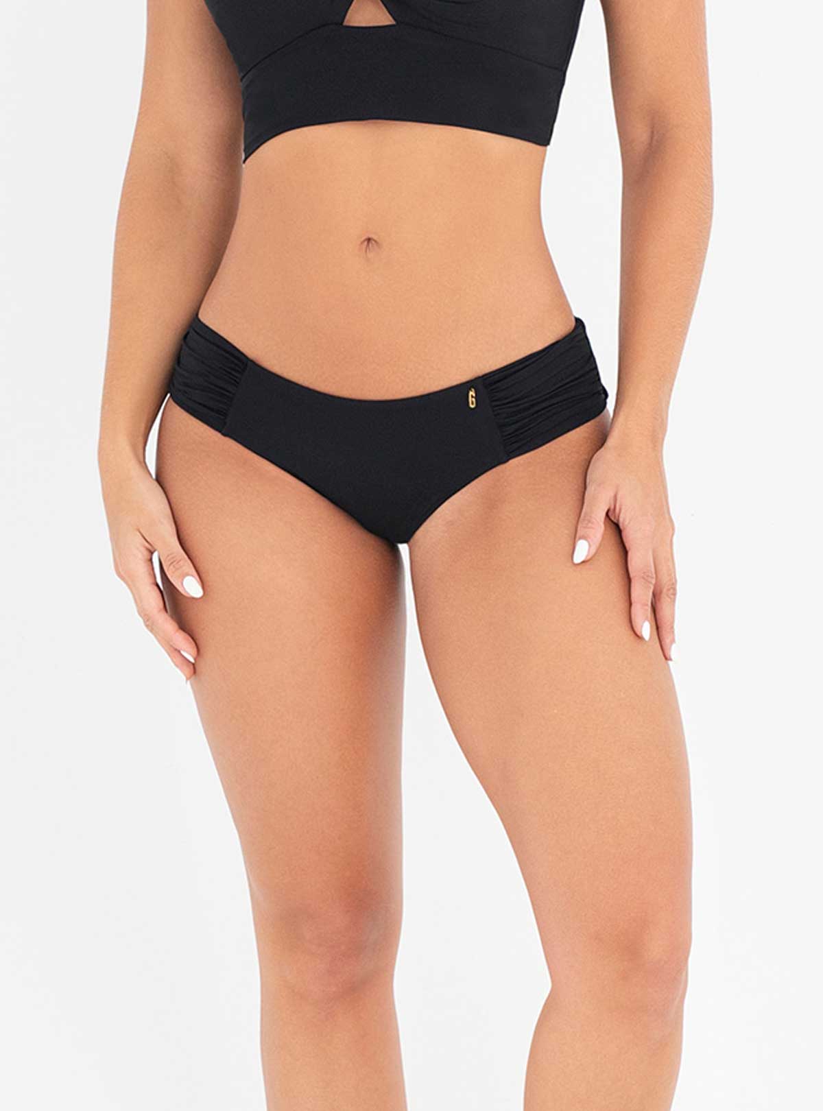 Panty con Drapeado y levanta colas 3737Negro