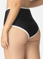 PANTY ALTO EN TELA RIB 3751 NEGRO