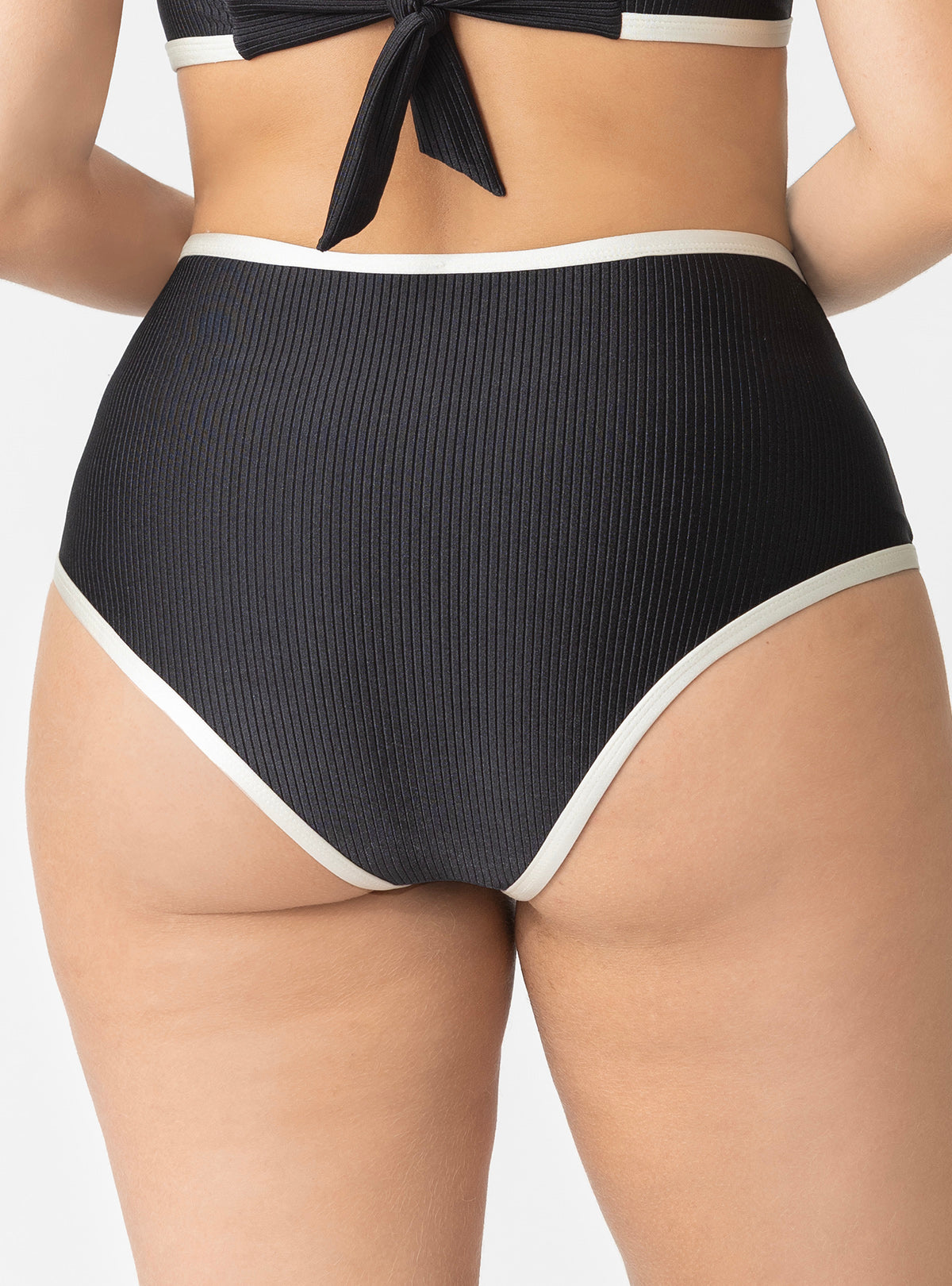 PANTY ALTO EN TELA RIB 3751 NEGRO