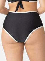 PANTY ALTO EN TELA RIB 3751 NEGRO