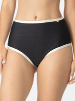 PANTY ALTO EN TELA RIB 3751 NEGRO