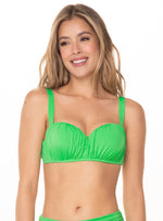 Copa Realce Straplees con Drapeado y cargaderas removibles 7057 Verde