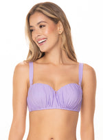 Copa Realce Straplees con Drapeado y cargaderas removibles 7057 Lavanda