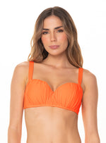 Copa Realce Straplees con Drapeado y cargaderas removibles 7057 Naranja