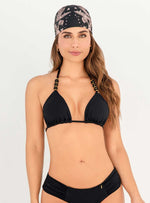 Triángulo Esferas y chaquiras en cargaderas 7103 Negro