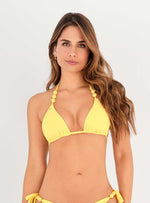 Triángulo Esferas y chaquiras en cargaderas 7103 Banana