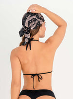 Triángulo Esferas y chaquiras en cargaderas 7103 Negro