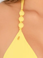 Triángulo Esferas y chaquiras en cargaderas 7103 Banana