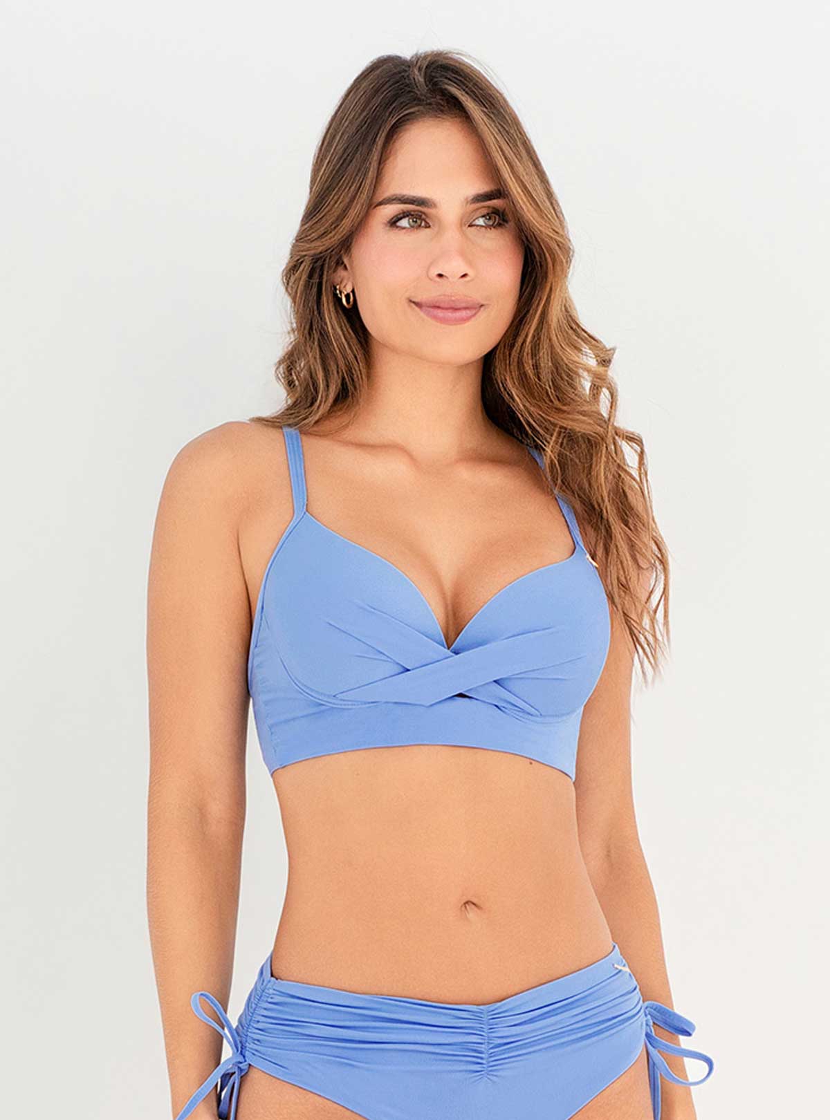 Copa realce Cruzada con cargadera multiusos 7116 Celeste