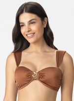 TOP STRAPLESS ESPIRAL CON CARGADERAS MULTIUSOS 7123 CHOCOLATE