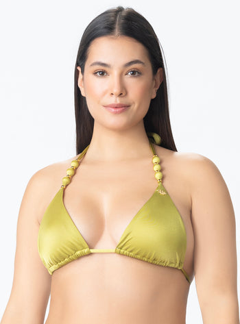 TOP TRIÁNGULO CON ESFERAS Y CHAQUIRAS 7124 PISTACHO