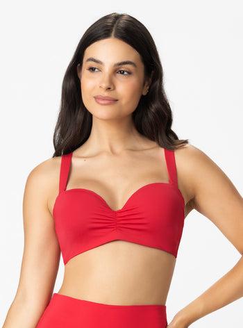 COPA REALCE STRAPLESS DRAPEADA ROJO OSCURO 7126