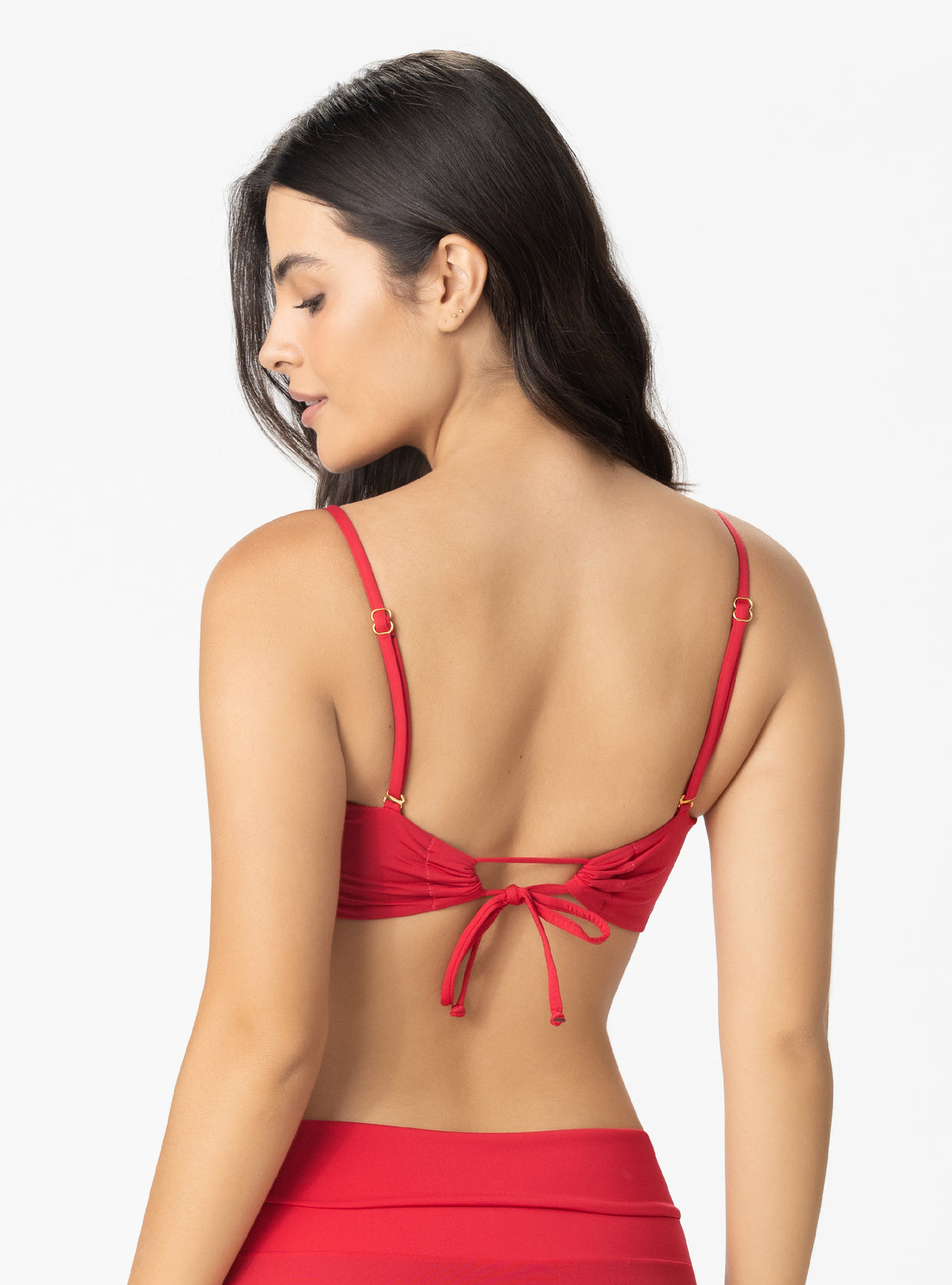 COPA STRAPLESS ENTORCHADO CON CARGADERAS REMOVIBLES ROJO 7127