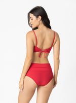 COPA STRAPLESS ENTORCHADO CON CARGADERAS REMOVIBLES ROJO 7127