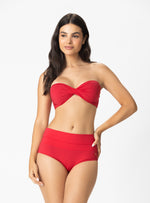 COPA STRAPLESS ENTORCHADO CON CARGADERAS REMOVIBLES ROJO 7127