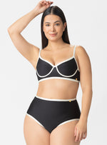 TOP CON ARO CONTRASTE COLOR Y CARGADERAS MULTIUSOS 7128 NEGRO