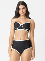 TOP CON ARO CONTRASTE COLOR Y CARGADERAS MULTIUSOS 7128 NEGRO