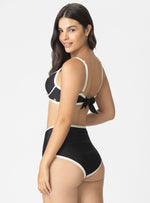 TOP CON ARO CONTRASTE COLOR Y CARGADERAS MULTIUSOS 7128 NEGRO