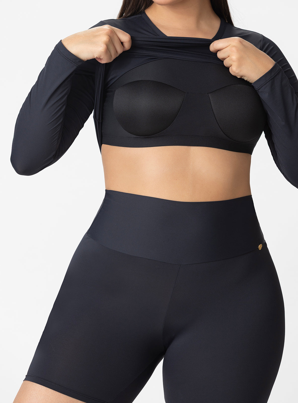 SHORTS ALTO DEPORTIVO ACUAFIT 3754 NEGRO