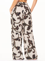 Pantalon con 2 bolsillos y resorte en tela viscosa 8076 Arabescos