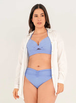 Camisa Manga Larga plateado con perilla y botones dorados en tela viscosa licra 8096 marfil