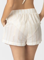 SHORTS 2 BOLSILLOS EN TELA ALGODON CON LUREX 8143 Marfil