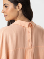 CAMISA OVERSIZE LINO 8153 MANDARINA