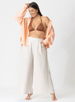 CAMISA OVERSIZE LINO 8153 MANDARINA